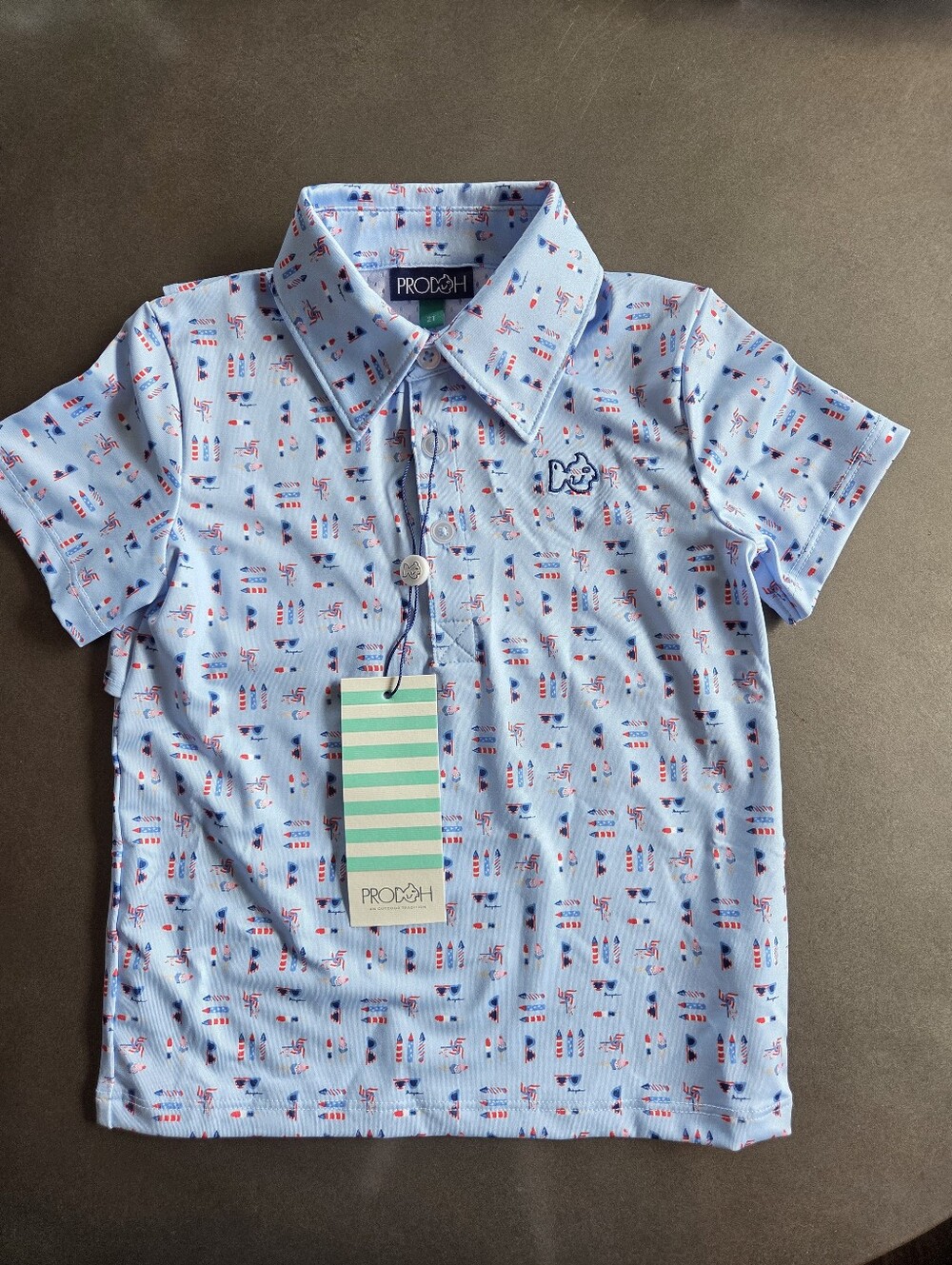 Prodoh Boys Short Sleeve Pro Performance Polo Size 2T NWT